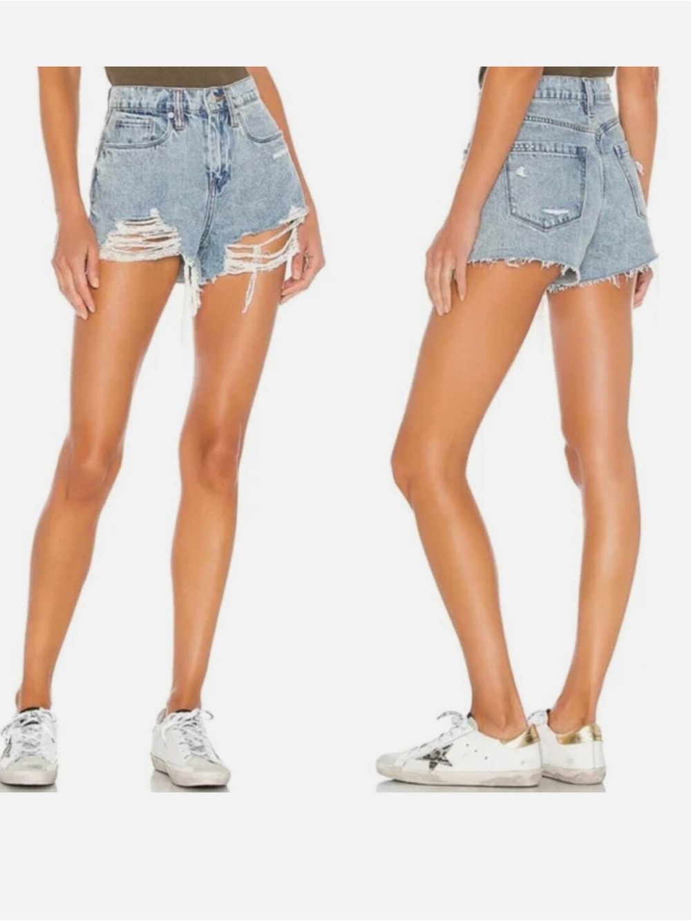 Blank NYC The Barrow Vintage High Rise Cutoff Jean Shorts- Acid Trip, Size 27